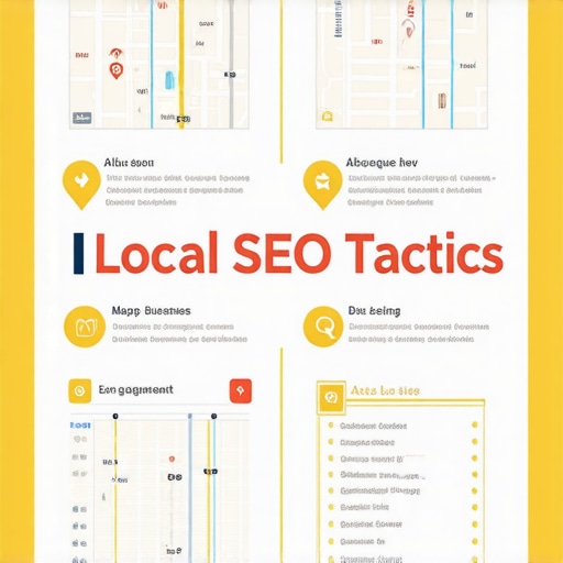 Infographic illustrating local SEO tactics for Albuquerque businesses, including maps, reviews, and citations.