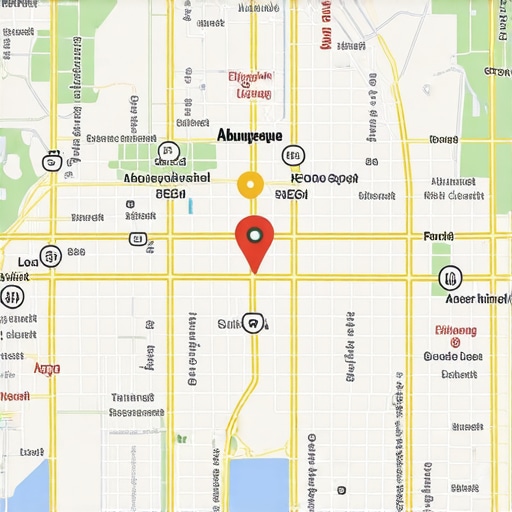 Map of Albuquerque highlighting local business rankings and SEO strategies.