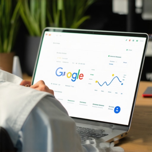 Person optimizing Google My Business profile with analytics tools in Albuquerque