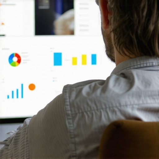 Person studying SEO analytics for Albuquerque local search rankings.