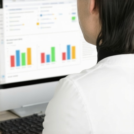 Person reviewing local SEO analytics on a computer screen for Albuquerque business