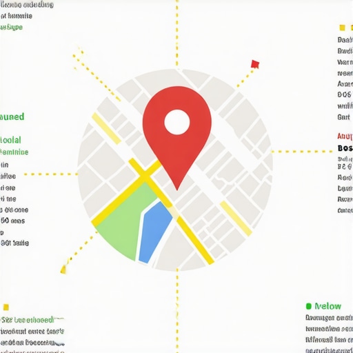 Infographic showing layered factors affecting Albuquerque Google Maps rankings such as backlinks, relevance, and user signals.