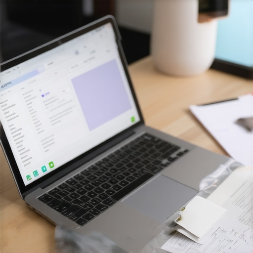 Local Albuquerque business owner checking Google My Business verification on laptop with documents
