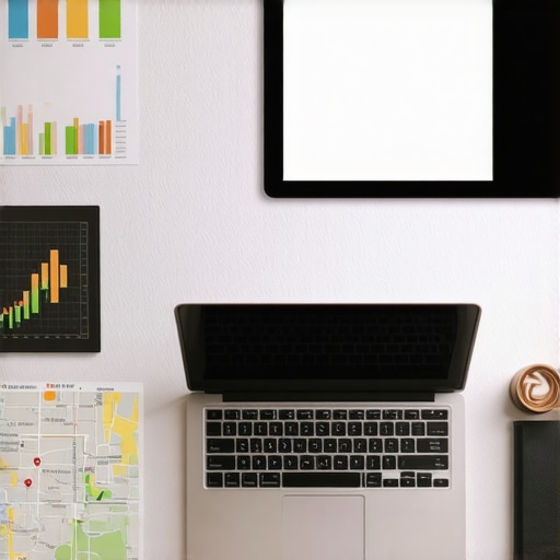 Workspace with SEO tools showing maps and analytics for Albuquerque