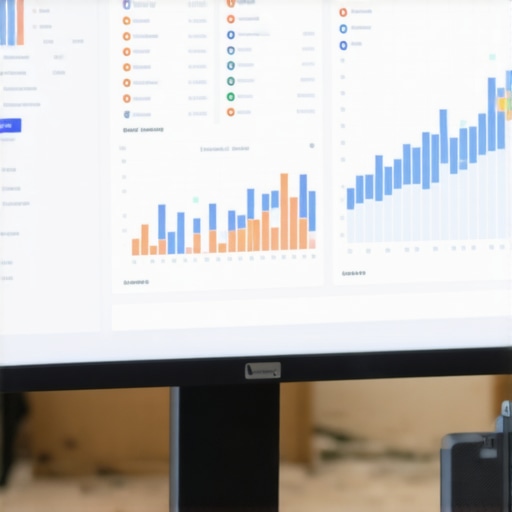 Person analyzing local SEO performance metrics on a computer