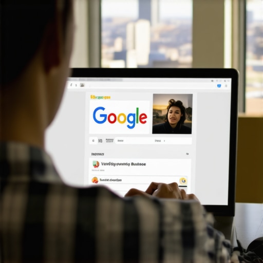 Person completing GMB verification with Albuquerque city in background