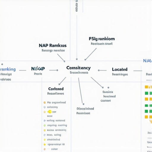 Diagram illustrating key local SEO activities like reviews, citations, and content boosting Google Maps visibility.